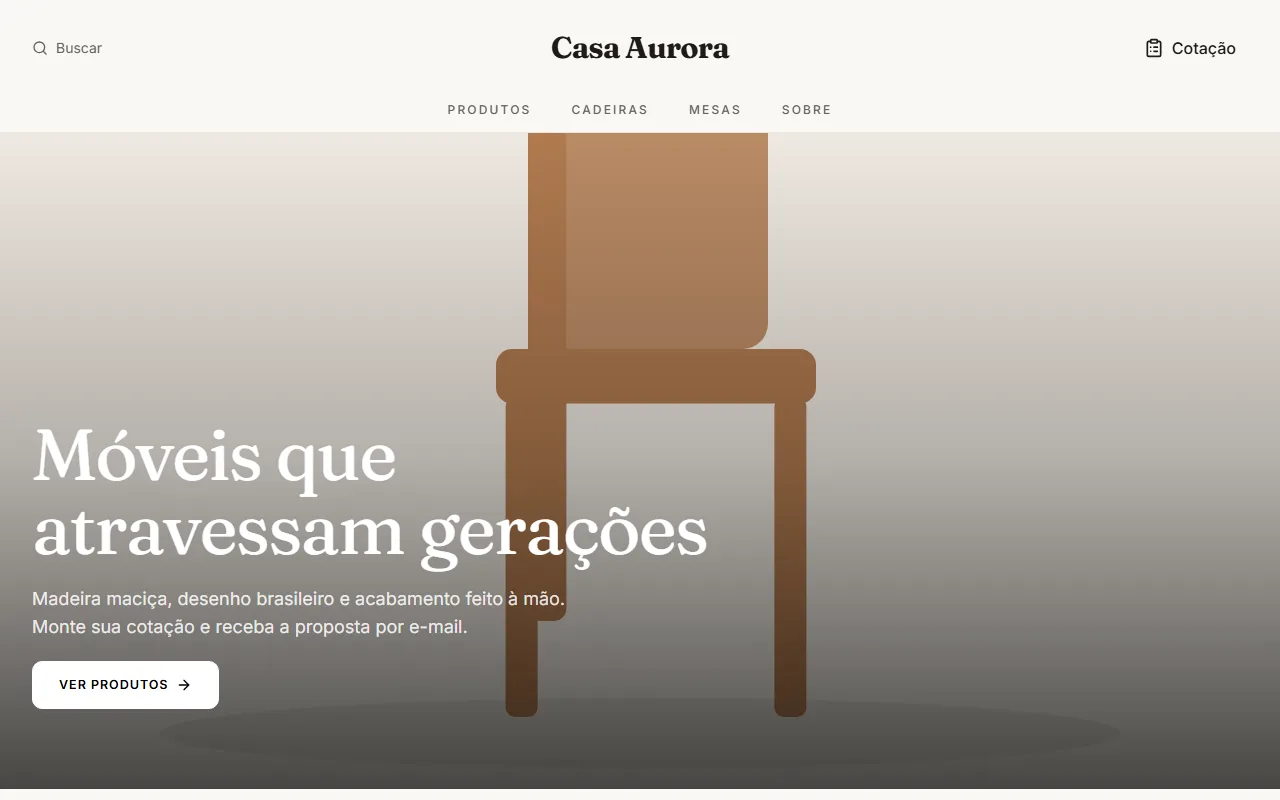 Site de demonstração no tema Atelier